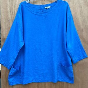 Eileen Fisher blue top